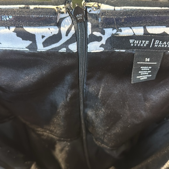 WHBM Chiffon Black and White Overlay Dress Size 14 P2P 19” Waist 17” length 39” - Picture 9 of 11